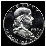 1959 Proof Franklin Half Dollar Near Top Pop! 50c
