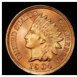 1904 Indian Cent . 1c ms66 rd SEGS
