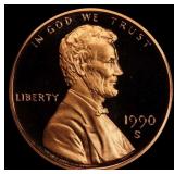 1990-s Proof Lincoln Cent 1c pr70 rd dcam SEGS