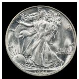 1941-s Walking Liberty Half Dollar Near Top Pop 50