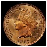 1907 Indian Cent Near Top Pop! 1c ms66+ rd SEGS
