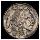 1919-p Buffalo Nickel 5c Grades ms65