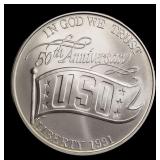 1991-d USO Modern Commem Dollar $1 ms70 SEGS