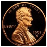 1991-s Proof Lincoln Cent 1c pr70 rd dcam SEGS
