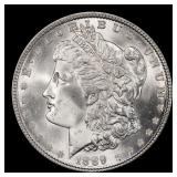 1889-p Morgan Dollar $1 Grades ms65+