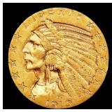 1910-d Gold Indian Half Eagle $5 ms64+ USCG