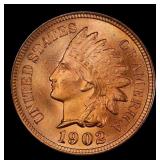 1902 Indian Cent . 1c ms66 rd SEGS