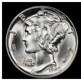 1942-s Mercury Dime 10c ms67 fsb SEGS