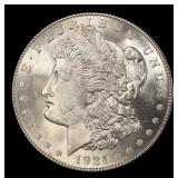 1921-p Morgan Dollar $1 Grades ms63+