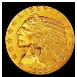 1908-p Gold Indian Half Eagle $5 ms65 USCG