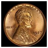 1927-p Lincoln Cent Near Top Pop! 1c ms67 rd SEGS