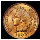 1905 Indian Cent . 1c Grades ms65 rd