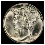 1942-s Mercury Dime Near Top Pop! 10c ms67+ fsb SE