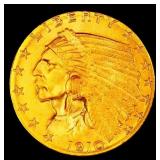1910-p Gold Indian Quarter Eagle TOP POP! $2 1/2 m