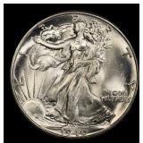1940-p Walking Liberty Half Dollar 50c Grades ms66