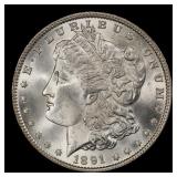 1891-p Morgan Dollar $1 ms64+ SEGS