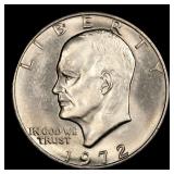 1972-p Ty 2 Eisenhower Dollar Near Top Pop $1 ms66