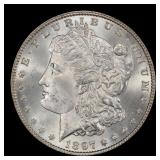1897-p Morgan Dollar $1 Grades ms65+