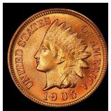 1905 Indian Cent Near Top Pop! 1c ms66+ rd SEGS