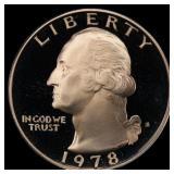 1978-s Proof Washington Quarter 25c pr70 dcam SEGS