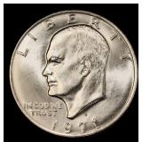 1971-d Eisenhower Dollar Near Top Pop $1 ms67+ SEG