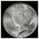 1924-p Peace Dollar Near Top Pop $1 ms67+ SEGS