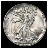 1938-p Walking Liberty Half Dollar TOP POP! 50c ms