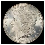 1883-p Morgan Dollar $1 Grades ms64