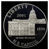 2001-P Capitol Proof Modern Commem Dollar $1 pr70