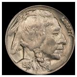 1918-d Buffalo Nickel 5c ms63 USCG