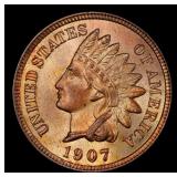 1907 Indian Cent . 1c ms66 rd SEGS