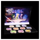 12 Coin Disney Pixar Inside Out Gold Plated Round