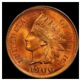1900 Indian Cent . 1c Grades ms65 rd