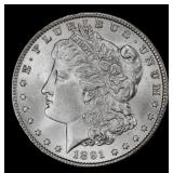 1891-p Morgan Dollar $1 Grades ms65 SEGS
