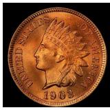 1903 Indian Cent Near Top Pop! 1c ms67 rd SEGS