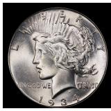1934-p Peace Dollar Near Top Pop $1 ms66 SEGS