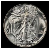 1943-p Walking Liberty Half Dollar 50c ms67 SEGS