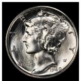 1940-s Mercury Dime Near Top Pop! 10c ms67+ fsb SE
