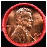 BU Shotgun Lincoln 1c roll, 1964-p 50 pcs Bank Wra