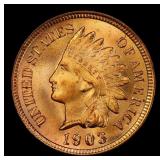 1903 Indian Cent Near Top Pop! 1c ms67 rd SEGS
