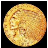 1916-s Gold Indian Half Eagle $5 ms63 USCG
