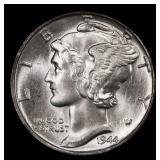 1944-p Mercury Dime 10c ms67 fsb SEGS