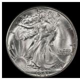 1941-d Walking Liberty Half Dollar Near Top Pop 50