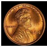 1916-p Lincoln Cent 1c Grades ms66 rd