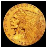 1927-p Gold Indian Quarter Eagle Near Top Pop! $2