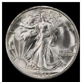 1942-s Walking Liberty Half Dollar 50c Grades ms66