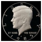 1985-s Proof Kennedy Half Dollar 50c pr70 dcam SEG