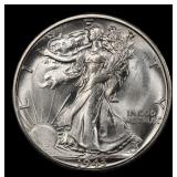 1943-s Walking Liberty Half Dollar 50c Grades ms66
