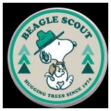 Snoopy Beagle Scout Patch Peanuts Colorized Style