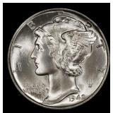 1942-p Mercury Dime 10c ms67 fsb SEGS